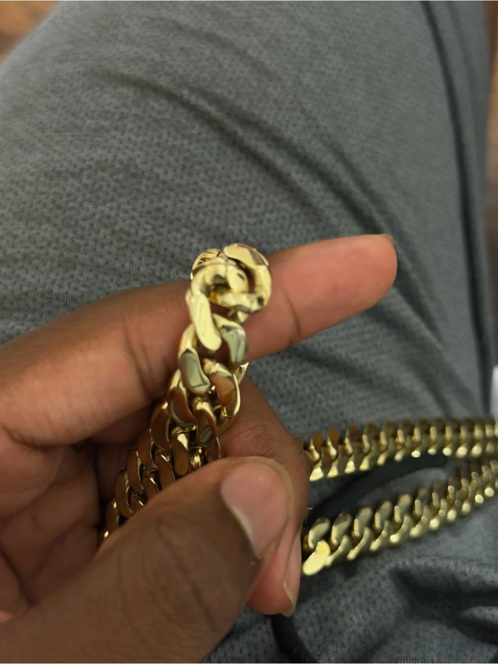 14k Gold plated Cuban Link Chain Necklace